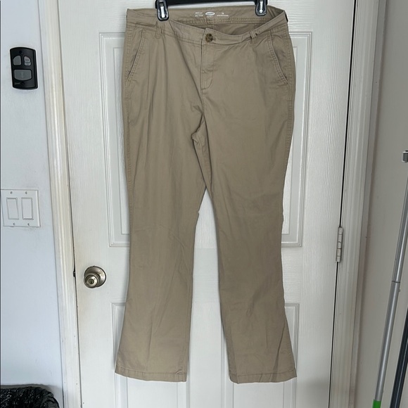 Old Navy Khaki Boot Cut Tan Pants 14R - Picture 1 of 8